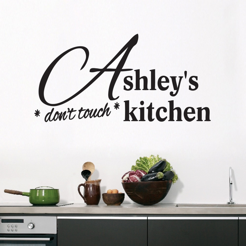 Kitchen Wall Decals Removable
 Custom Don t Touch Kitchen Wall Decals Removable Black