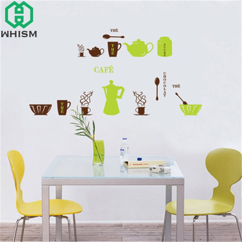 Kitchen Wall Decals Removable
 WHISM DIY Kitchen Wall Sticker Removable Coffee Pot Wall