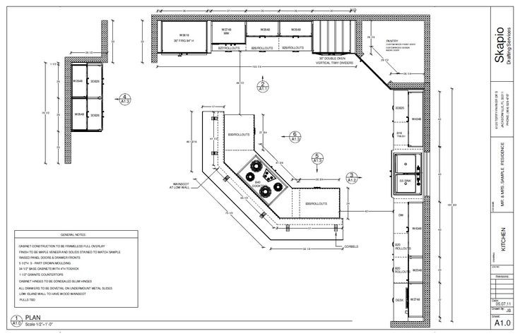 Kitchenette Floor Plans
 Sample Kitchen Floor Plan Shop Drawings