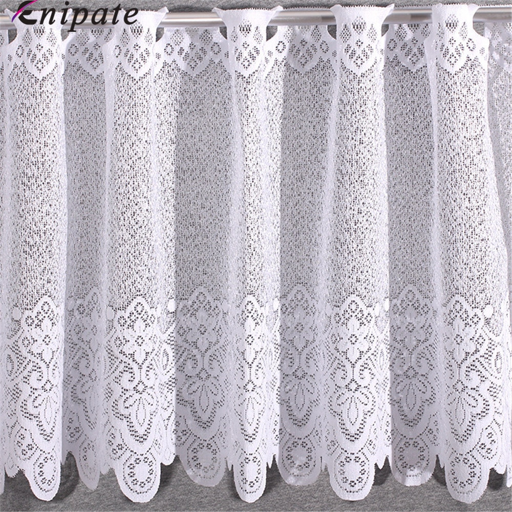 Lace Kitchen Curtain
 Enipate Warp Knitted Jacquard Door Curtain Full Polyester