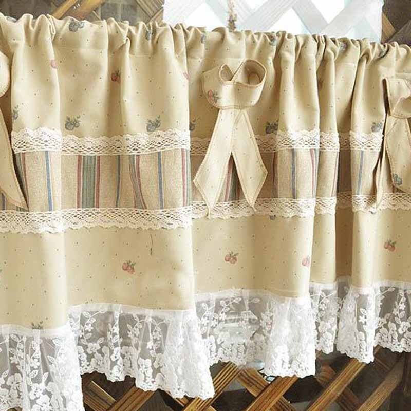 Lace Kitchen Curtain
 New arrival 45x130cm modern lace kitchen window curtains