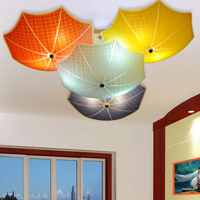 Lamp Shades for Kids Room Awesome Modern Children Bedroom Ceiling Lamps Multicolour Umbrella