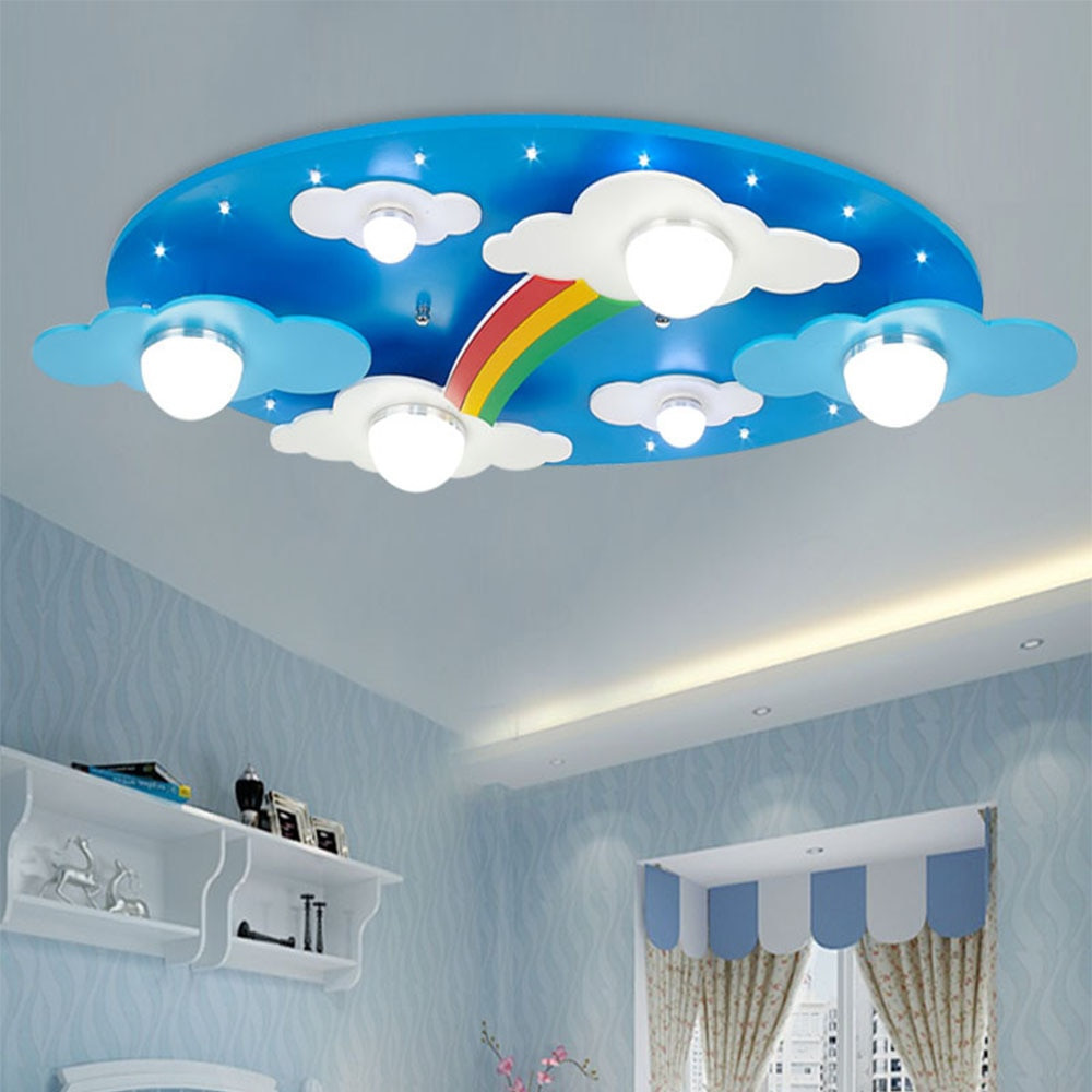 Lamp Shades For Kids Room
 Children Room luminarias Wood Led Ceiling Lights 110V 220V