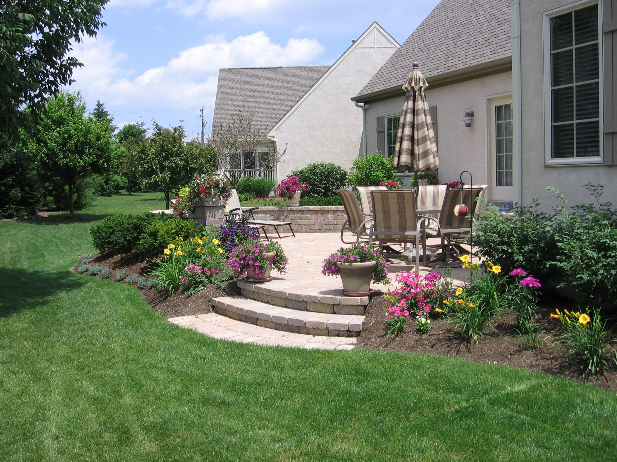 Landscape Around Concrete Patio
 Pave Your Way to Better Living Buck and Sons Landscape
