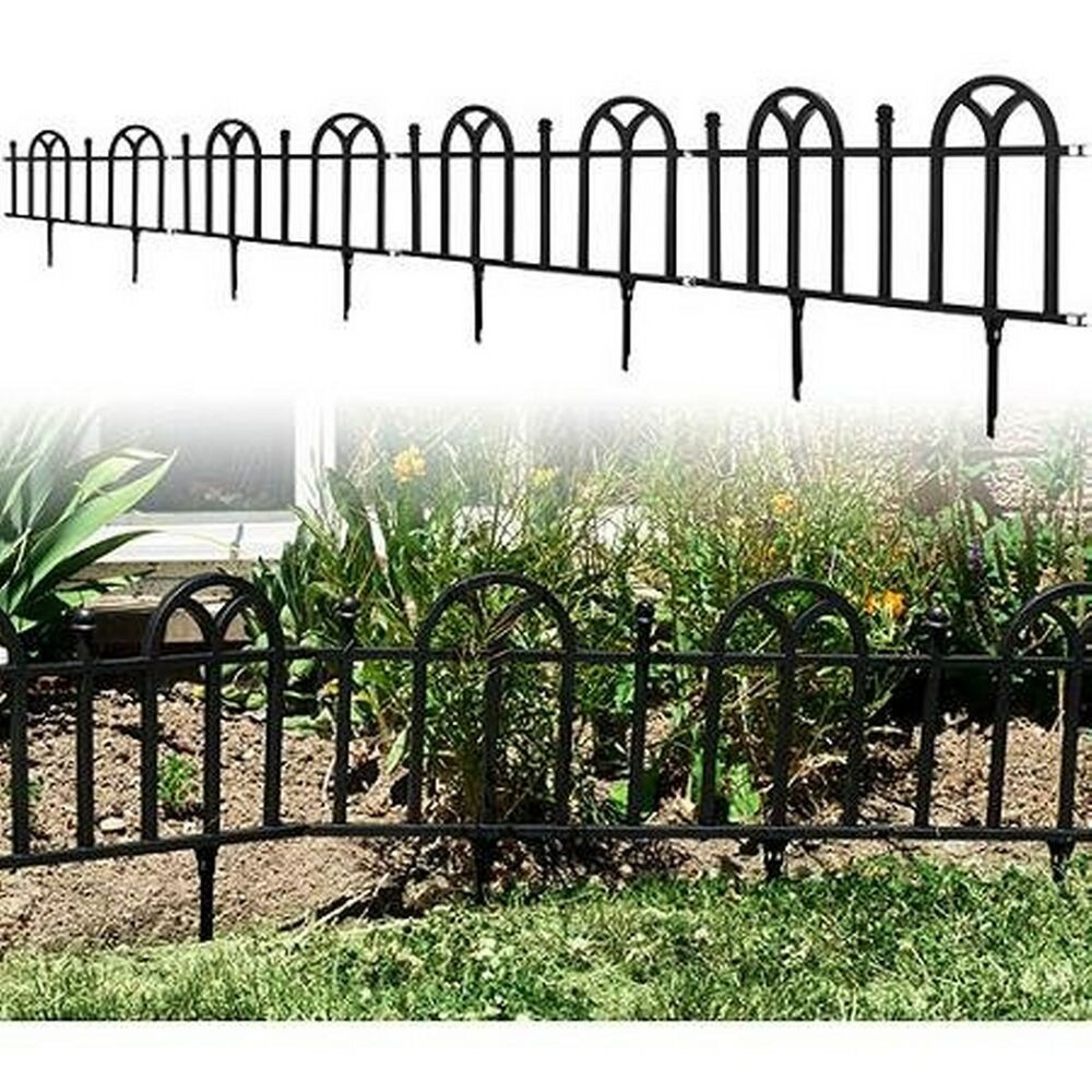 Landscape Border Fence
 NEW Black Victorian Garden Border Fencing Resin