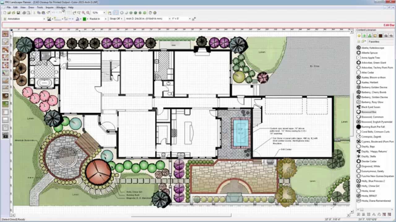Landscape Design Program
 Easy to Use CAD for Landscape Design with PRO Landscape