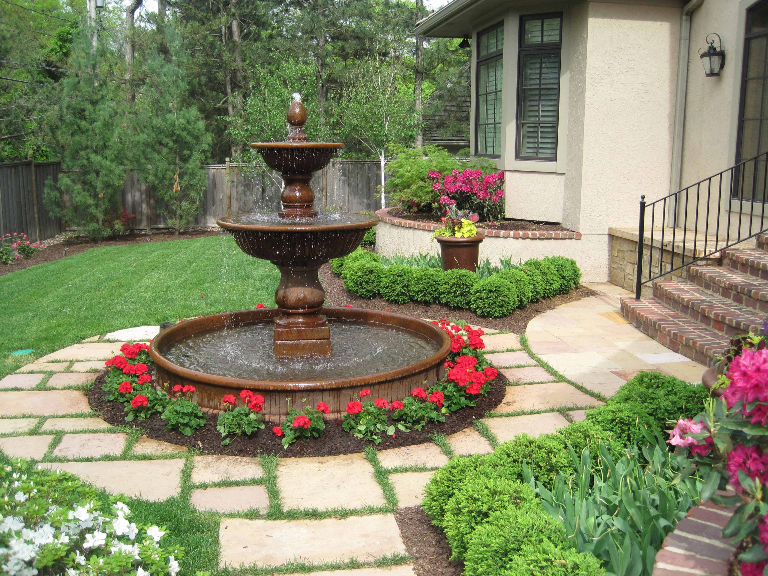 Landscape Fountain Front Yards Beautiful Custom Garden Fountains &amp; Statuary In Kansas City at