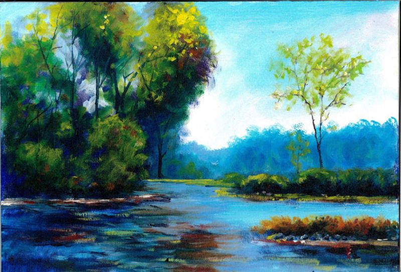 Landscape Oil Paintings
 Plein Air Landscape Oil Painting Painting by Andrew Semberecki