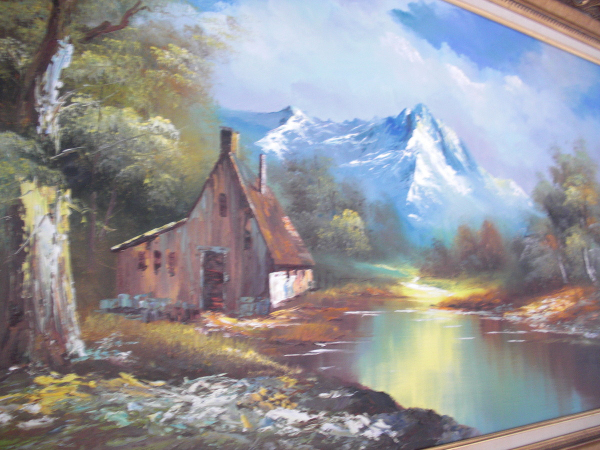 Landscape Oil Paintings
 Vintage G Whitman Beautiful Landscape Oil Painting