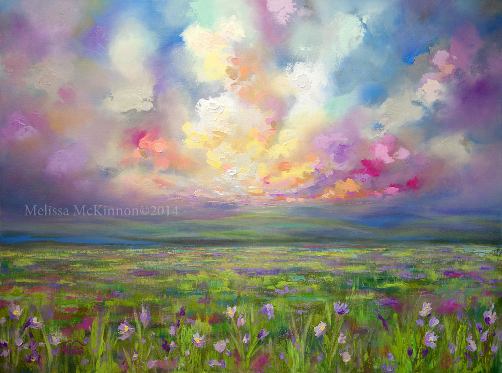 Landscape Painting Artists
 Colourful Prairie and Big Sky Abstract Landscape Painting
