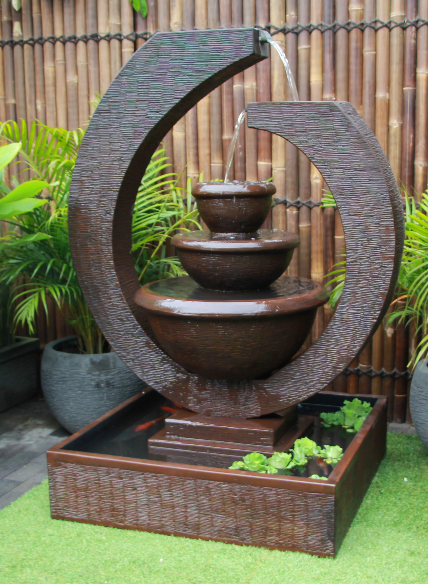 Landscape Water Fountains
 Fountain 2 Original Eclipse Water Feature Outdoor