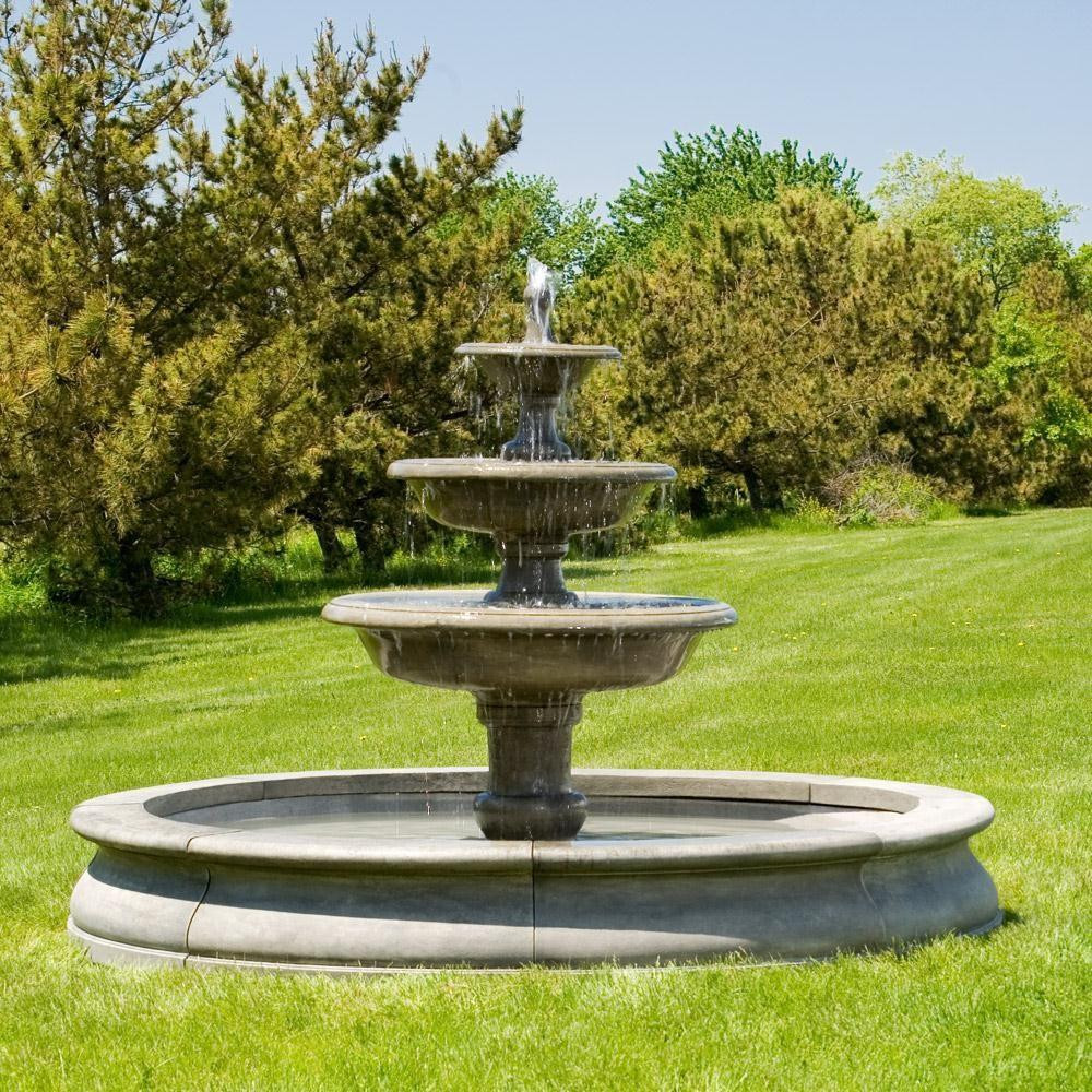 Landscape Water Fountains
 Newport Garden Outdoor Water Fountain with Basin