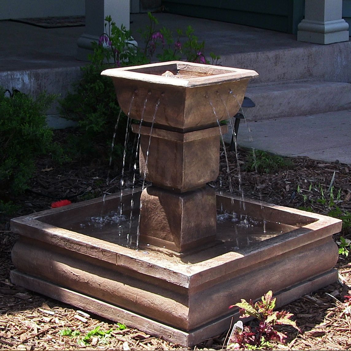 Landscape Water Fountains
 Water Fountain Outdoor Garden Patio or Backyard Square