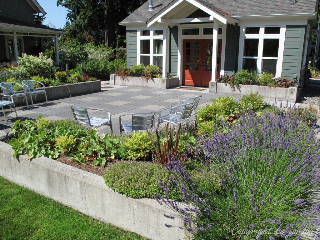 Landscaping Around Concrete Patio
 Garden Adventures for thumbs of all colors Patio Design