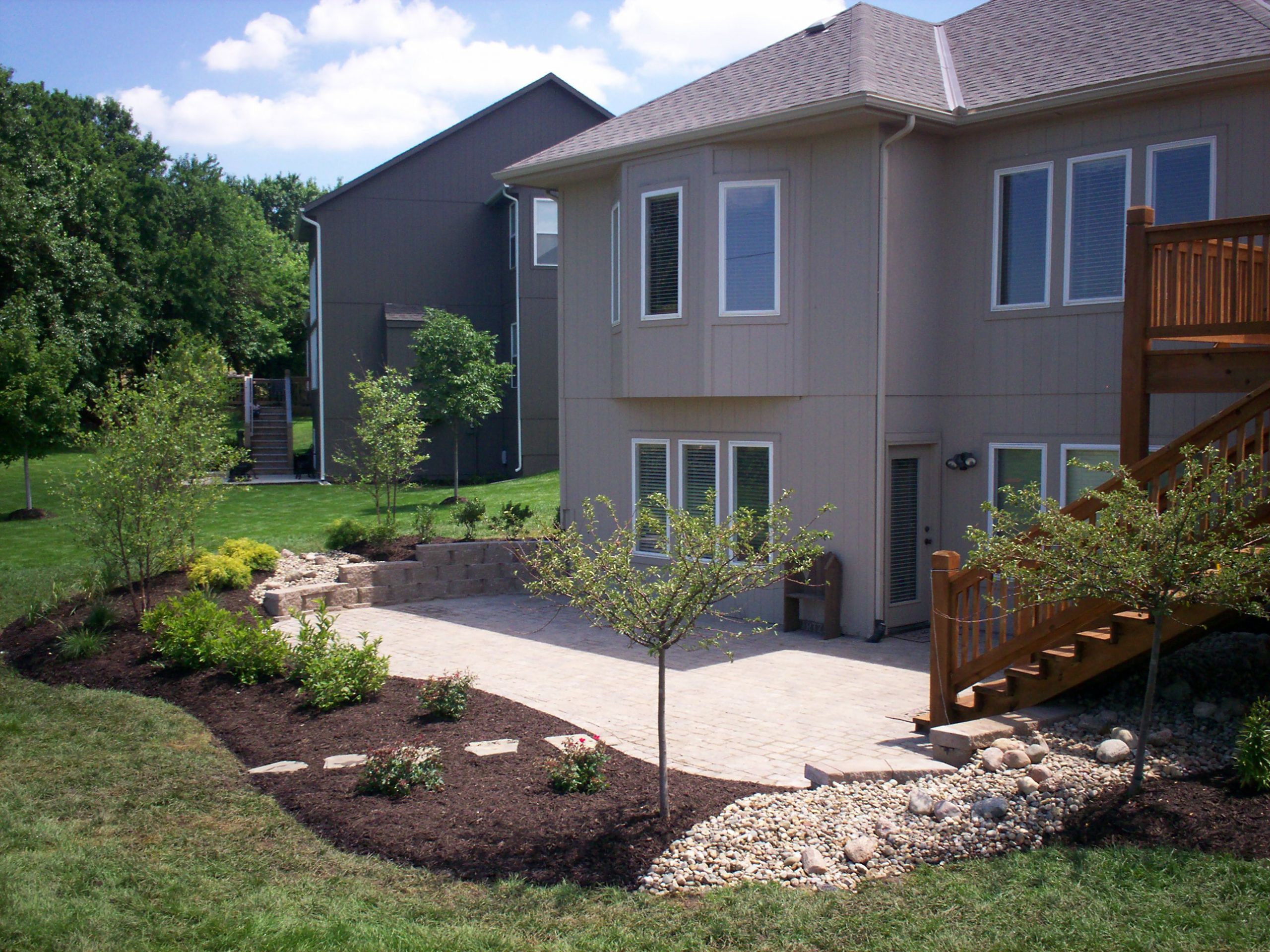 Landscaping Around Concrete Patio
 Patios and Retaining Walls