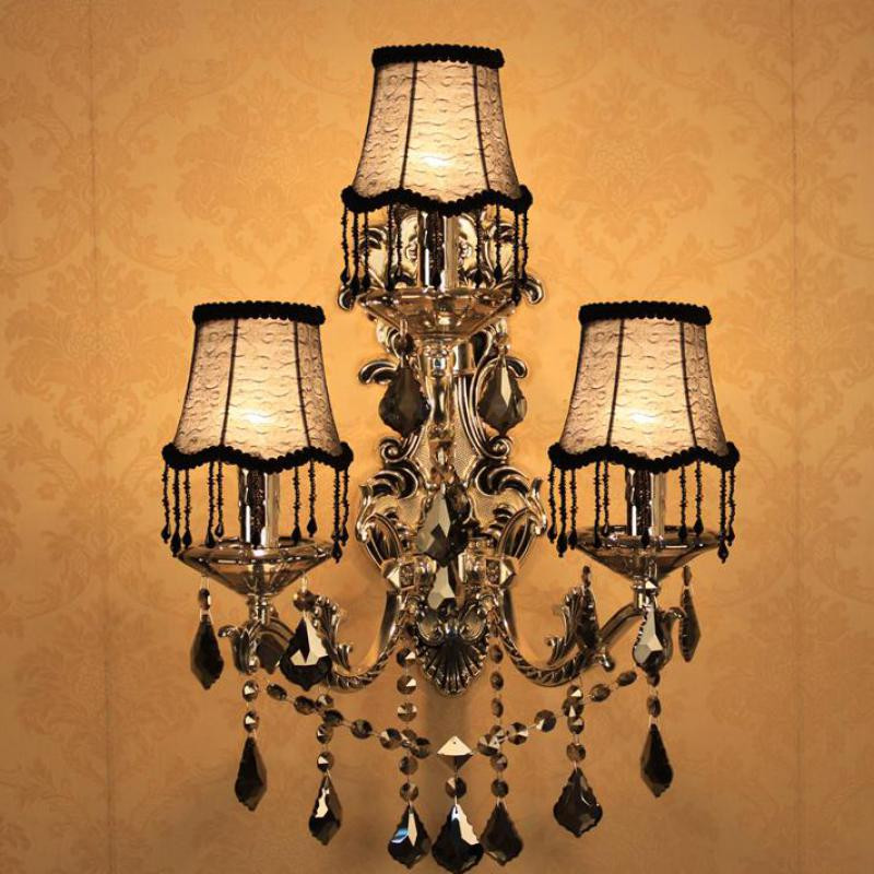Large Living Room Lamps
 Hallway 3 arm Vintage Silver Wall Lamps For Living