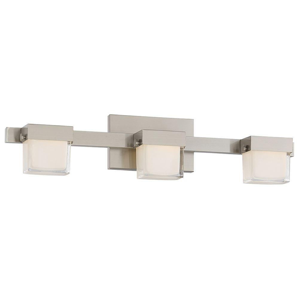 Led Bulbs For Bathroom Vanity
 Good Lumens by Madison Avenue 3 Light Brushed Nickel LED