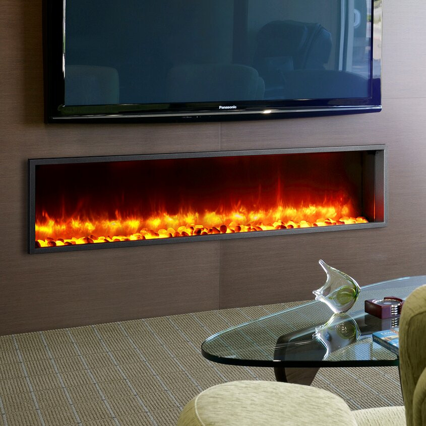 Led Electric Fireplace Insert
 Dynasty 63" Built in LED Wall Mount Electric Fireplace