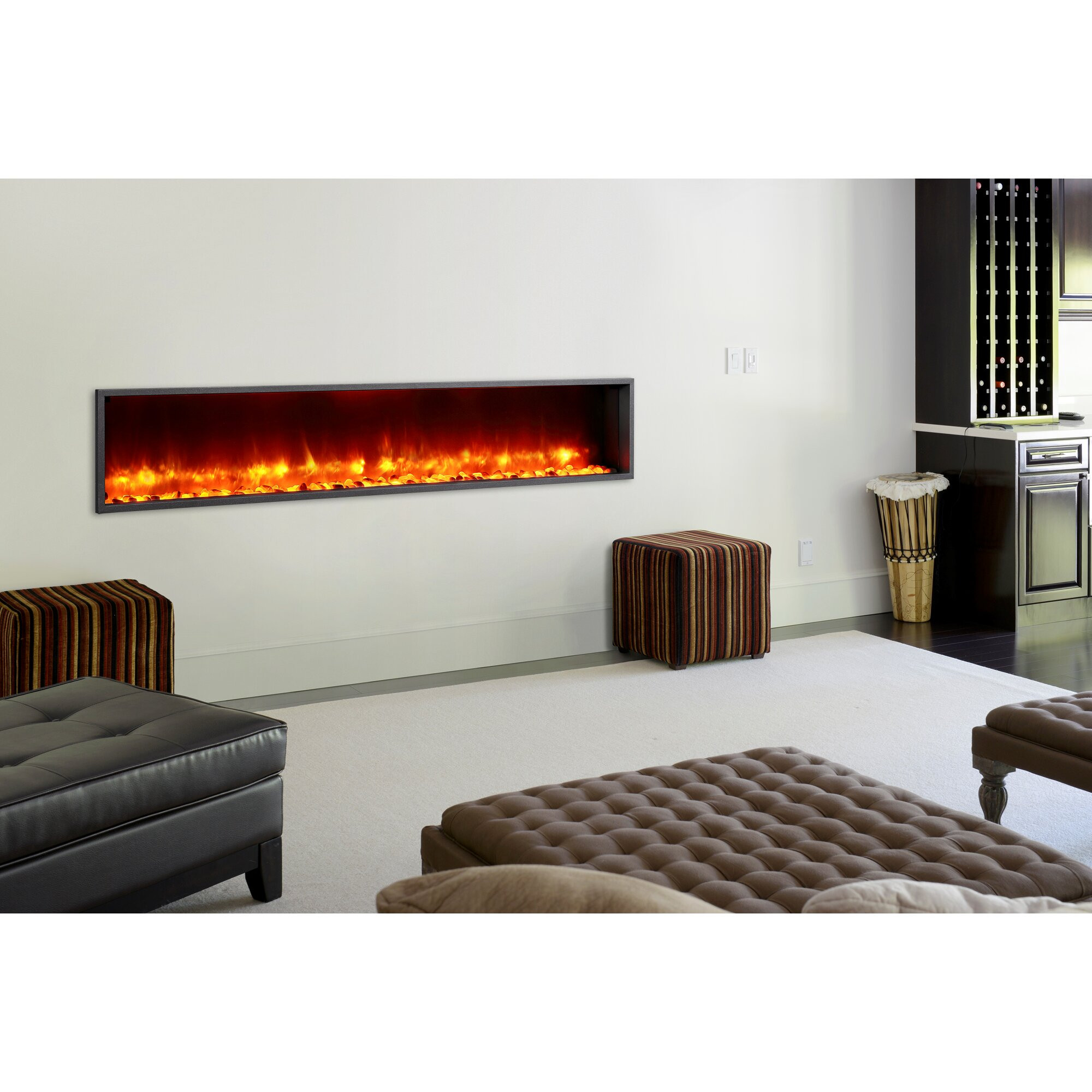 Led Electric Fireplace Insert
 Dynasty 79" Built in LED Wall Mount Electric Fireplace