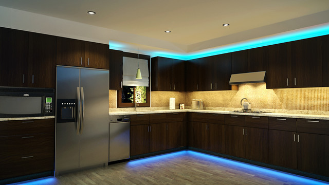 Led Lighting For Kitchens
 LED Kitchen Cabinet and Toe Kick Lighting Contemporary