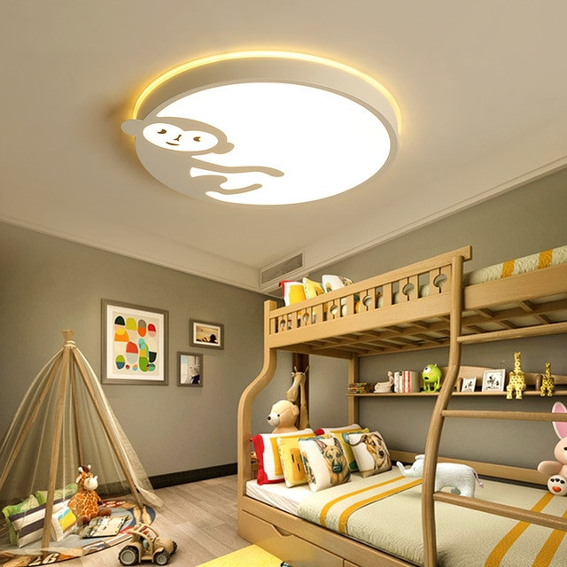 Led Lights For Kids Room
 Modern Ceiling lights Girl Boy Babies monkey design for