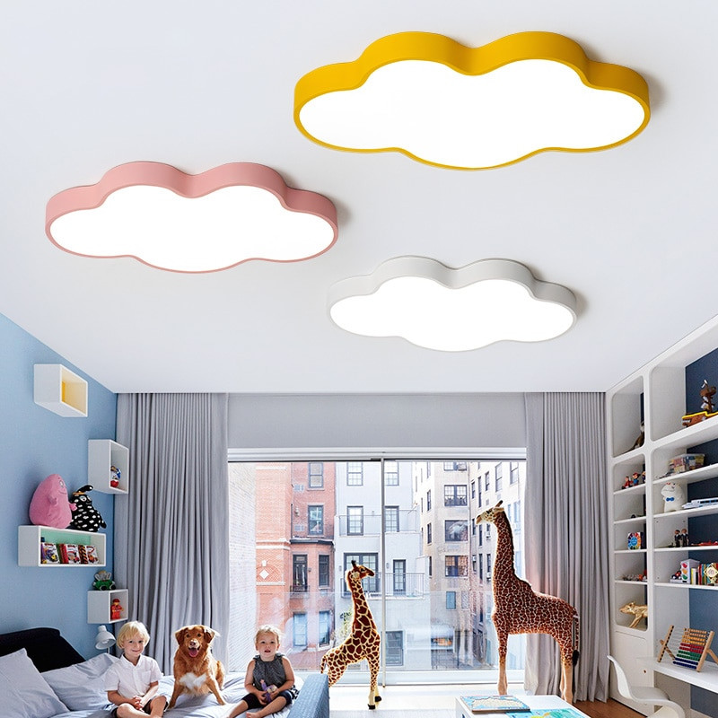 Led Lights For Kids Room
 White Pink Bule Yellow Color Modern Led ceiling Lights for