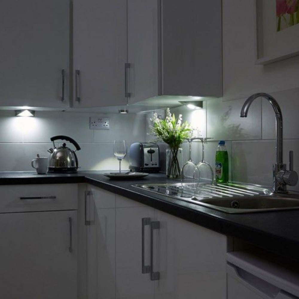 Led Under Cabinet Kitchen Lighting Elegant Kitchen Under Cabinet Triangle Led Light In Cool White 6000k