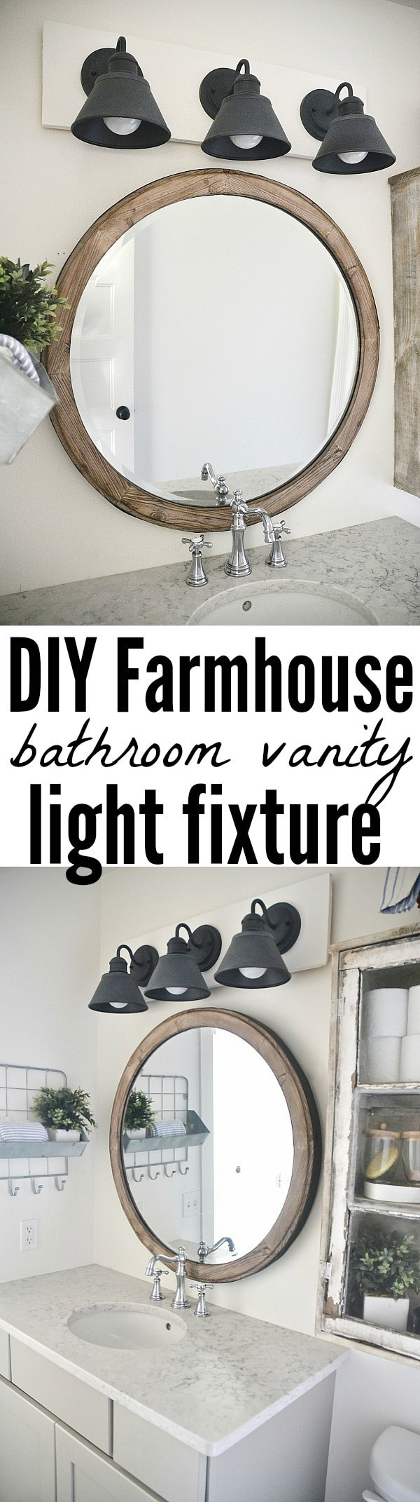 Light Fixture For Bathroom Vanity
 DIY Farmhouse Bathroom Vanity Light Fixture
