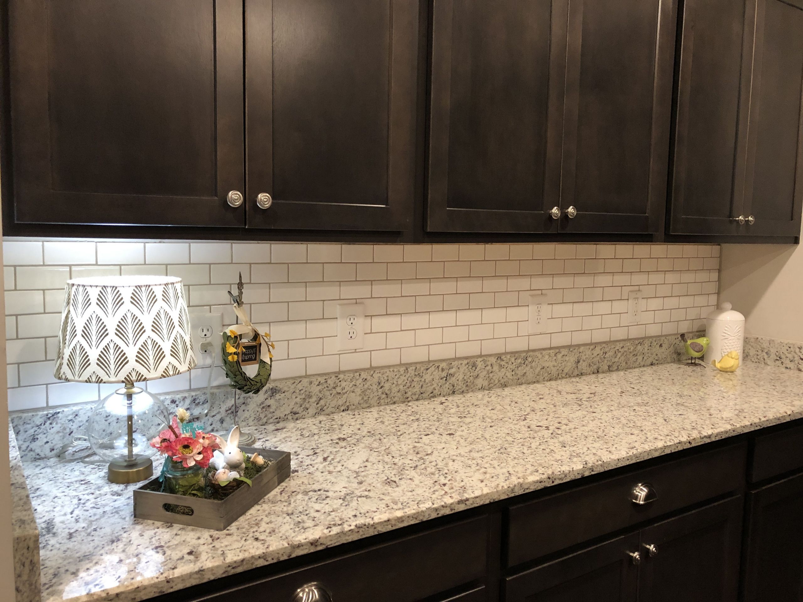 Light Gray Subway Tile Kitchen
 White subway tile with light gray grout