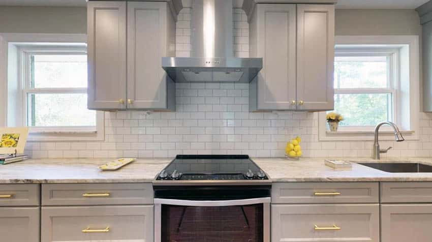 Light Gray Subway Tile Kitchen
 Kitchen Colors with Gray Cabinets Designing Idea