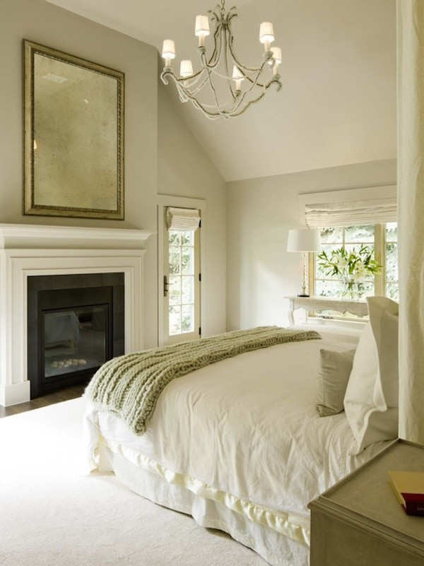Light Green Bedroom Walls
 21 Cozy And fy Bedrooms With A Fireplace