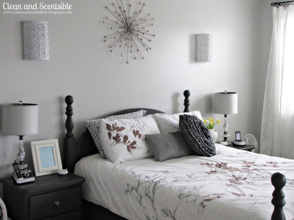 Light Grey Bedroom
 Master Bedroom Makeover Clean and Scentsible