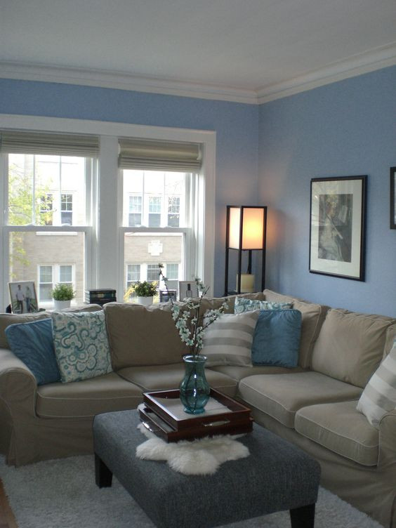 Light Living Room Colors
 33 Cool Brown And Blue Living Room Designs DigsDigs