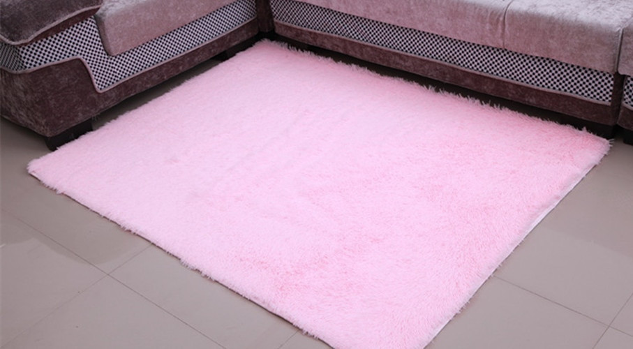 Light Pink Bathroom Rug
 Light Pink 120x160cm Anti skid Soft Fluffy Shaggy Area Rug