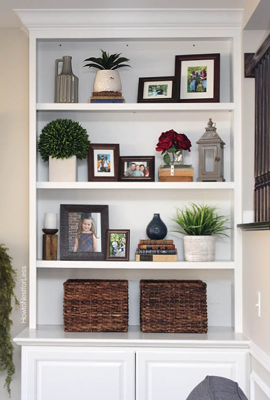 Living Room Bookshelves Ideas
 Styled Family Room Bookshelves How to Nest for Less™