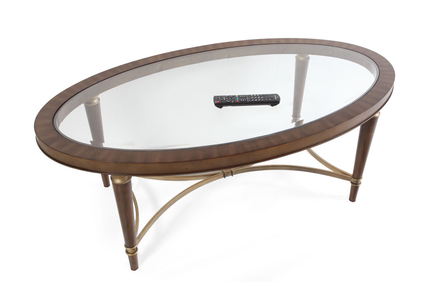 Living Room Cocktail Tables
 Oval Contemporary Cocktail Table in Brown
