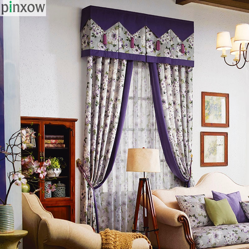 Living Room Country Curtains
 Purple Rustic Country Curtains Bedroom Ready Made Window