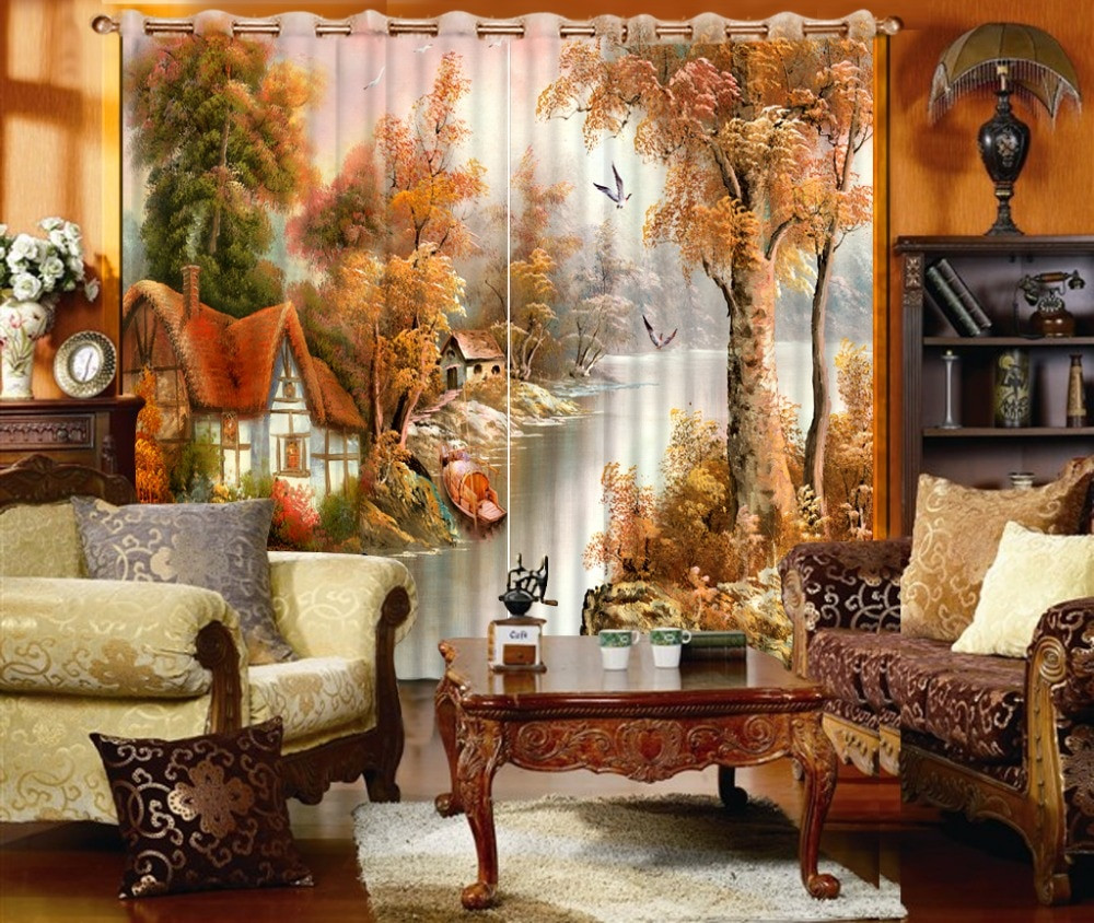 Living Room Country Curtains
 Custom any size country curtains home curtains living room
