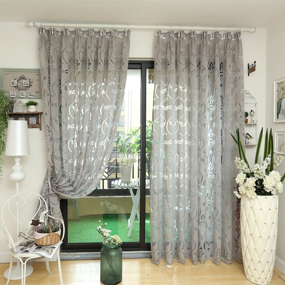 Living Room Curtain
 Modern curtain kitchen ready made bronze color curtains