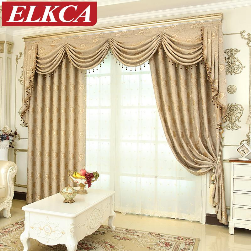 Living Room Curtains With Valances
 2019 European Luxury Window Curtains For Living Room