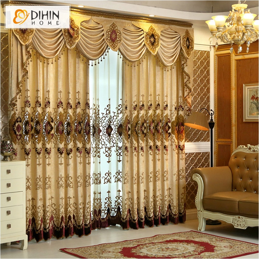 Living Room Curtains With Valances
 DIHIN HOME New Arrival europen beaded curtain valance