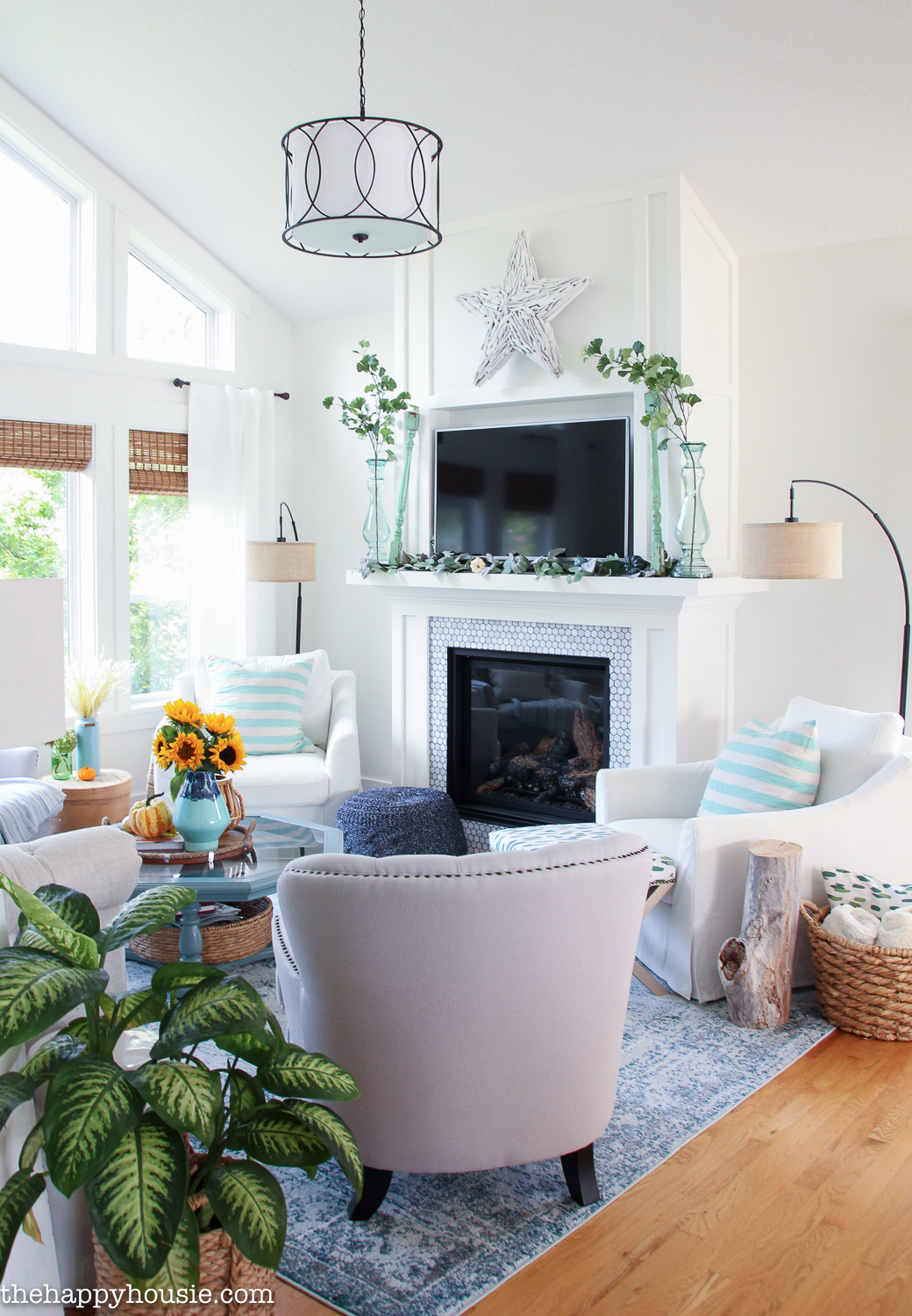 Living Room Decorating Pinterest
 Seasonal Simplicity Fall Living Room Tour