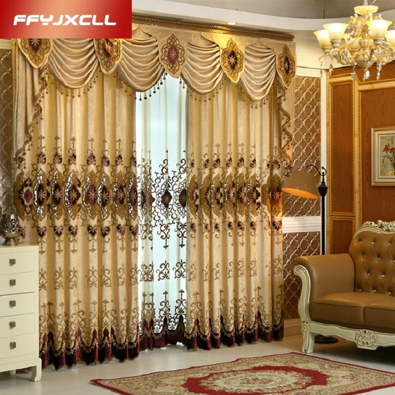 Living Room Drapes And Curtains
 Gorgeous Europe Embroidered Curtains For living Room