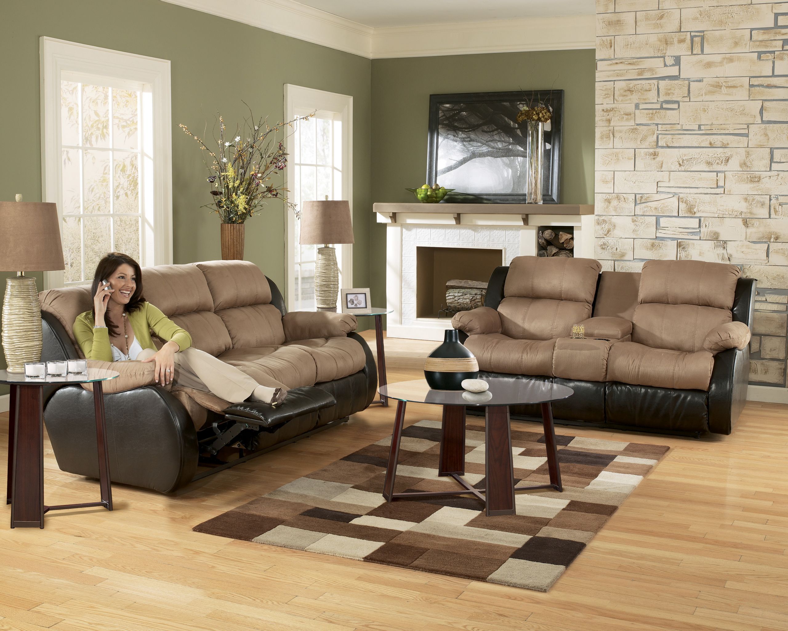 Living Room Recliner Chairs
 Ashley Furniture Presley Cocoa Living Room Set