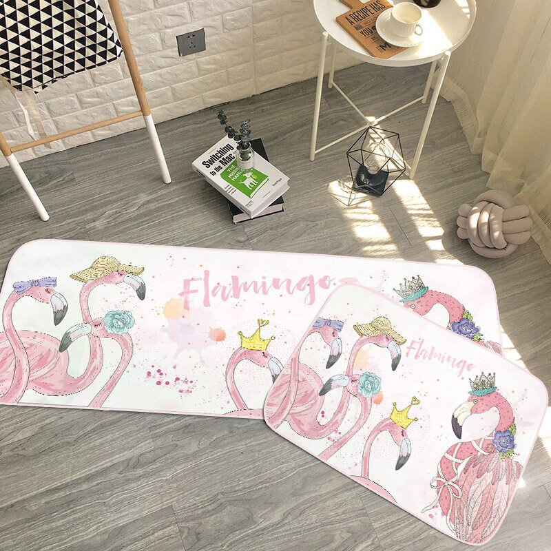 Living Room Rug Sets
 Aliexpress Buy 2PCS Set Cartoon Flamingo Print
