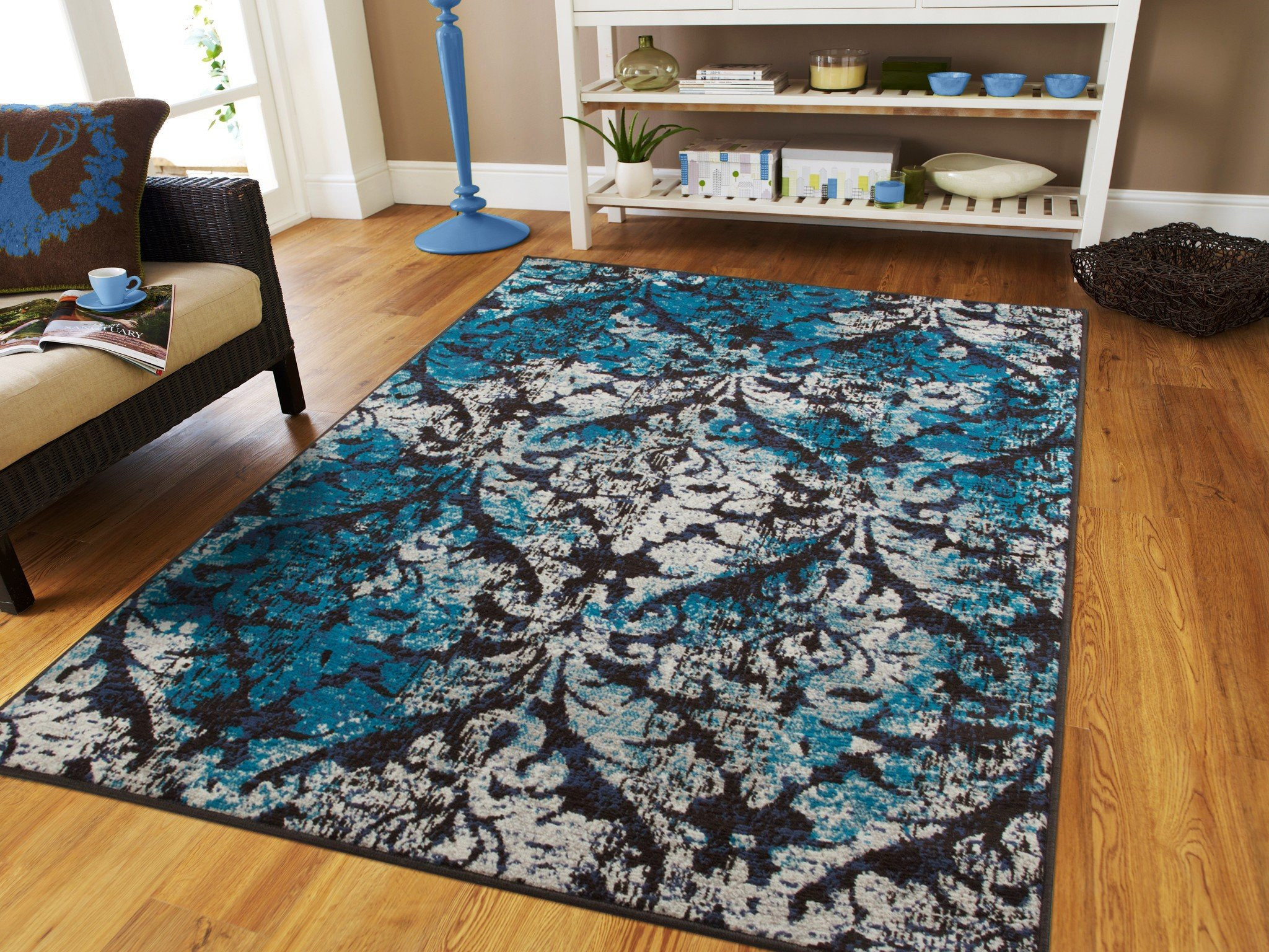 Living Room Rugs Amazon
 Buy Luxury Contemporary Rugs For Living Room Black Blue