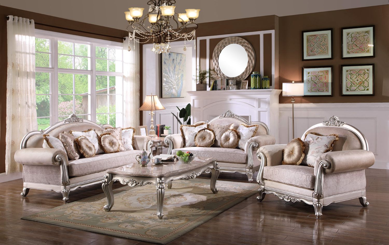 Living Room Tables
 Luxurious Traditional Living Room Furniture Sofa Set