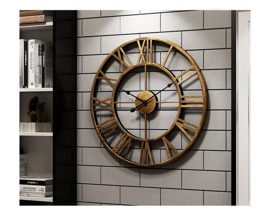 Living Room Wall Clock
 40CM large wall clocks for the living room vintage Iron