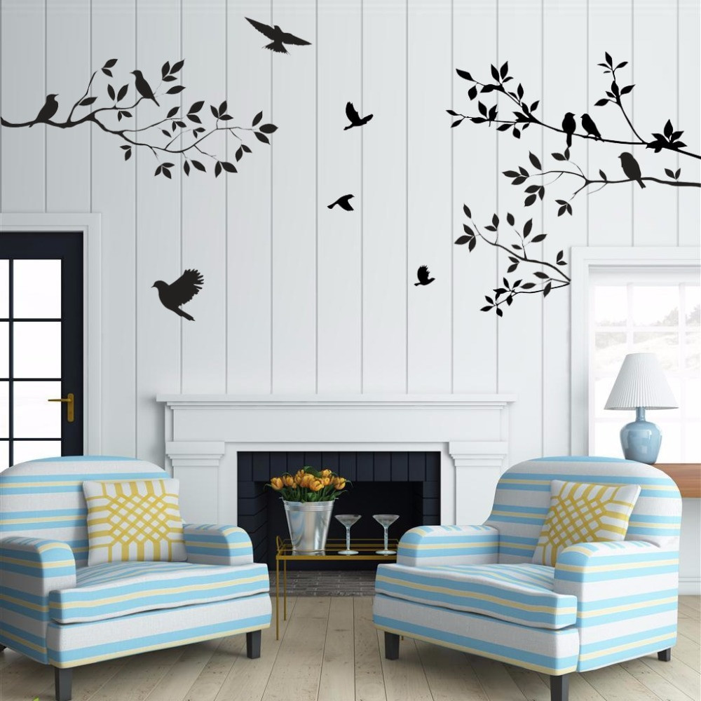 Living Room Wall Decal
 Sale birds tree wall stickers home decor living room diy