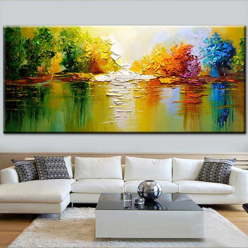 Living Room Wall Painting
 Hand Painted Modern Abstract Thick Impasto Canvas Oil